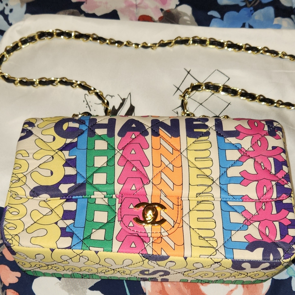 DUPE chanel rainbow flap bag